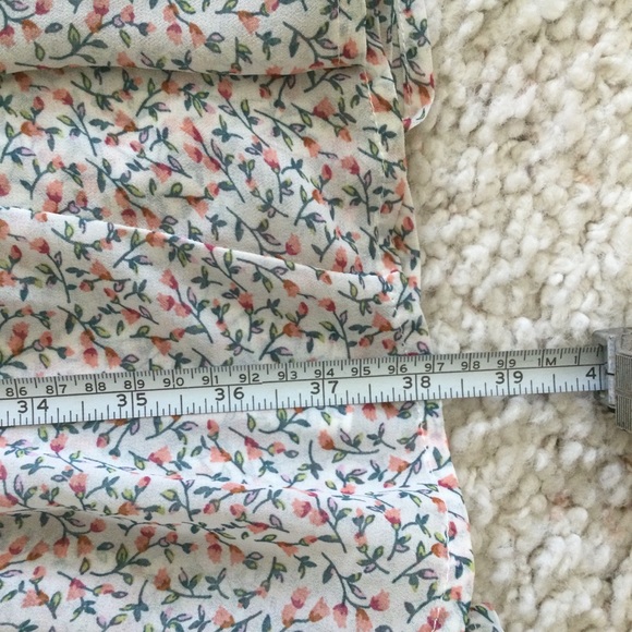 Spirit Of Grace Floral Smocked Top Tiered Midi Dress Size Large - Picture 10 of 10